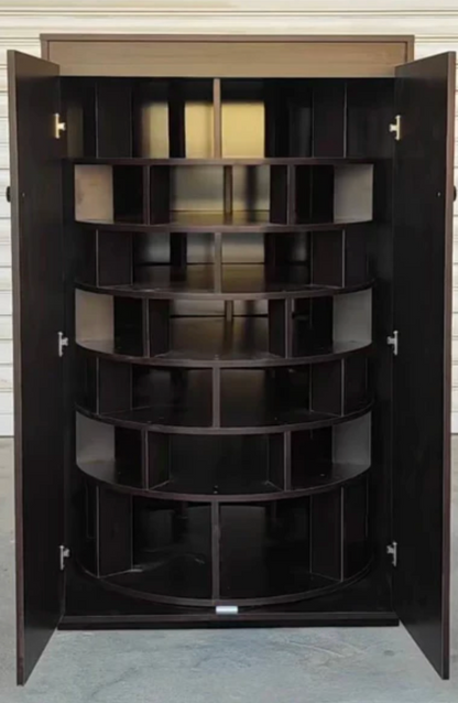 FENIRA™ EleganceSpin Shoe Tower – Modern 360° Organizer